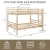 Dsvimoy Bed Solid Wood Bunk Bed with Safety Guardrails Strong Support Easy Assembly for Kids Room, Off-White, 78.35"*59.06"*61.81" - 3 of 4