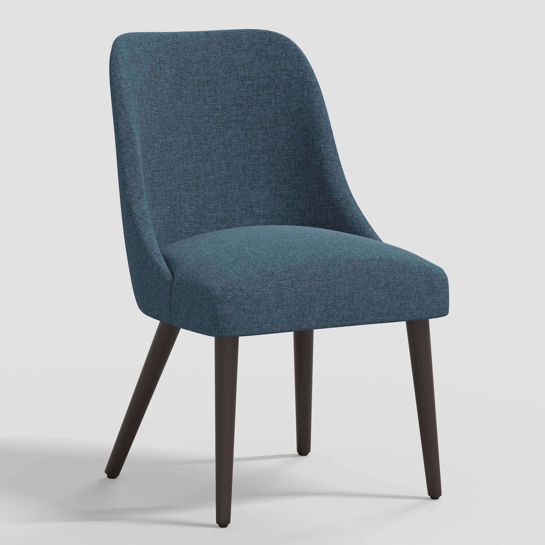 Geller Modern Dining Chair in Textured Linen Zuma Navy - Threshold™: Polyester Upholstery, Ash Frame, Armless Design