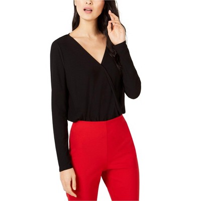 I.N.C International Concepts Womens Solid Bodysuit Jumpsuit, Black, Large