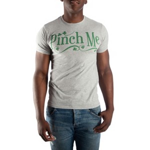 Pinch Me Shamrock Men's Gray T-Shirt Tee Shirt - 1 of 1