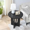 VYNXARIA Elegant Modern Solid Wood Coffee Table with High-Density MDF£¬Black - 2 of 4
