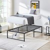 VECELO Bed Frame Modern Heavy Duty Platform Bed with Storage No Box Spring Needed Bed & Noise Free Frame, Black - 2 of 4