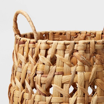 Woven Natural Decorative Cane Pattern Small Basket - Threshold&#8482;