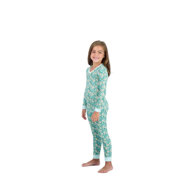 Sleep On It Girls 2-Piece Super Soft Jersey Long Sleeve Snug-Fit Pajama Set, 3 of 8