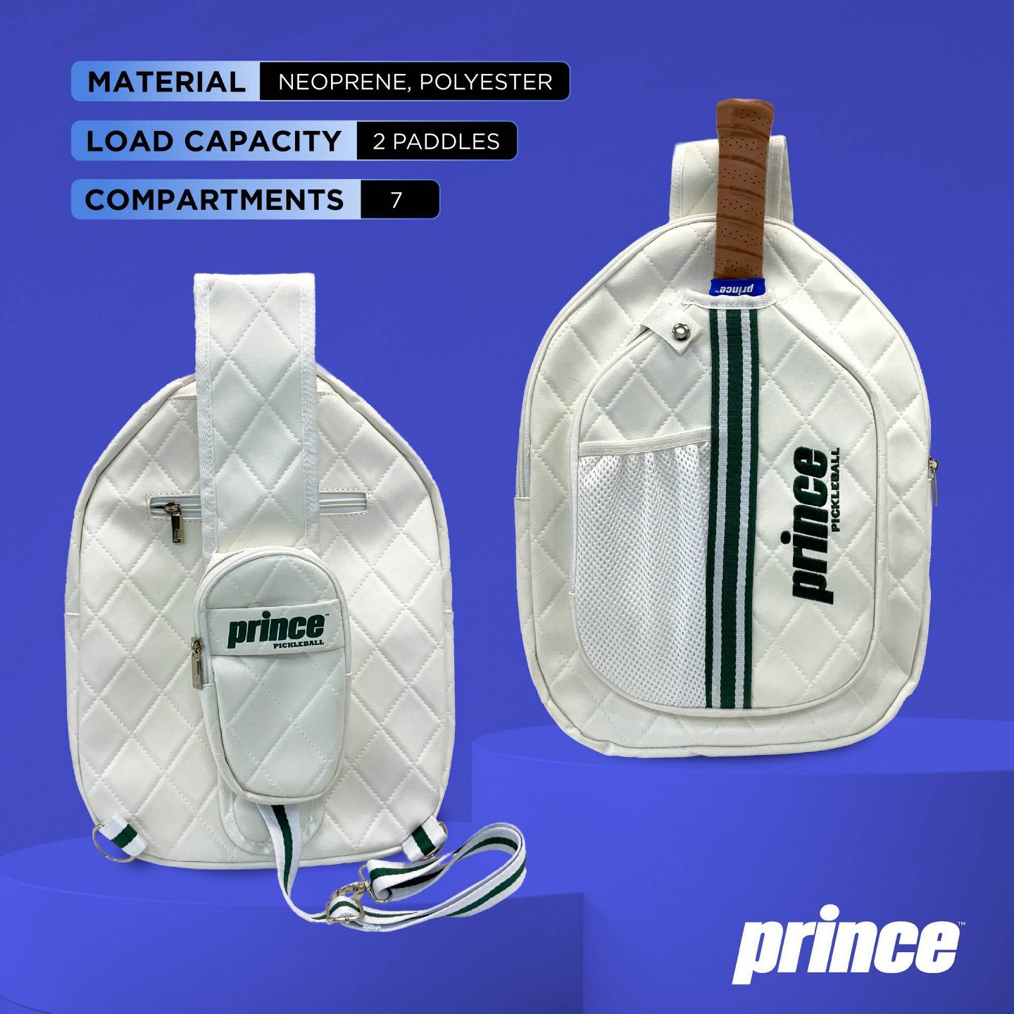 Сумка Prince Sports Multi-Sport 15.2'' Racket Sling Pack- White — фото 5