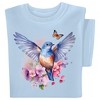 Collections Etc Bluebird Watercolor Short Sleeve Graphic T-Shirt - 2 of 4