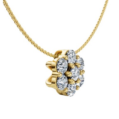 Pompeii3 1/2Ct Diamond Pendant Women's Necklace 14k Gold Lab Created