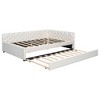 TIRAMISUBEST Full XL Size Upholstered Platform Bed with Twin XL Trundle, Modern Daybed Sofa Bed Frame with Button Tufted Design - 4 of 4