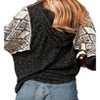 Women's Lace Up Hoodie with Aztec Sleeves - Sugarfox - 3 of 4
