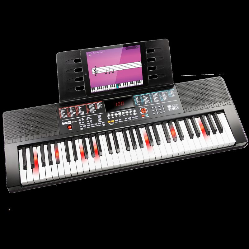 RockJam 61 Key Light Up Keyboard Piano Kit with Keyboard Stand, Sheet Music Stand & Lessons RJ640L-XS, 3 of 8