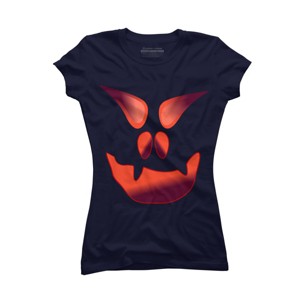 Junior's Design By Humans Halloween Monster By LamaStar T-Shirt - 1 of 3