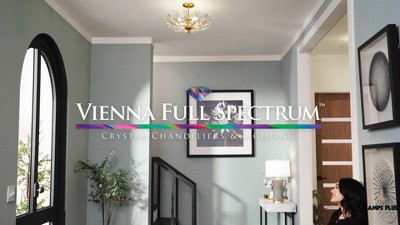 Elegant Brass Vine 24" Semi-Flush Bowl Ceiling Light with Crystal Accents