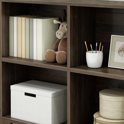 Barnwood Brown Solid Wood 4-Shelf Kids Bookcase