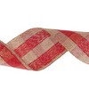 Unique Bargains Gift Wrap Ribbons Gold Edging Faux Linen 179.13"x2.36" 1 Pc - 4 of 4