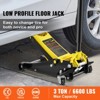 VEVOR Floor Jack, 3 Ton Low Profile Floor Jack, Heavy-duty Steel Racing Floor Jack with Dual Pistons Quick Lift Pump, Yellow - 3 of 4