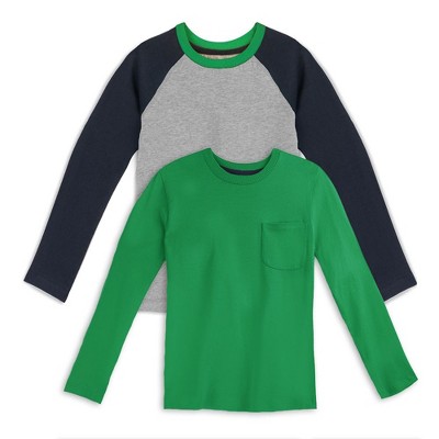Mightly Boys 2pk Fair Trade Organic Cotton Long Sleeve T-Shirts
