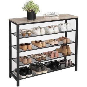 VASAGLE Shoe Rack 5-Tier Shoe Storage Organizer with 4 Mesh Shelves for 16-20 Pairs and Large Surface for Bags - 1 of 4