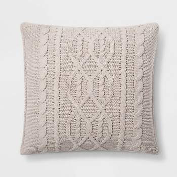 Oversized Cable Knit Chenille Throw Pillow - Threshold™
