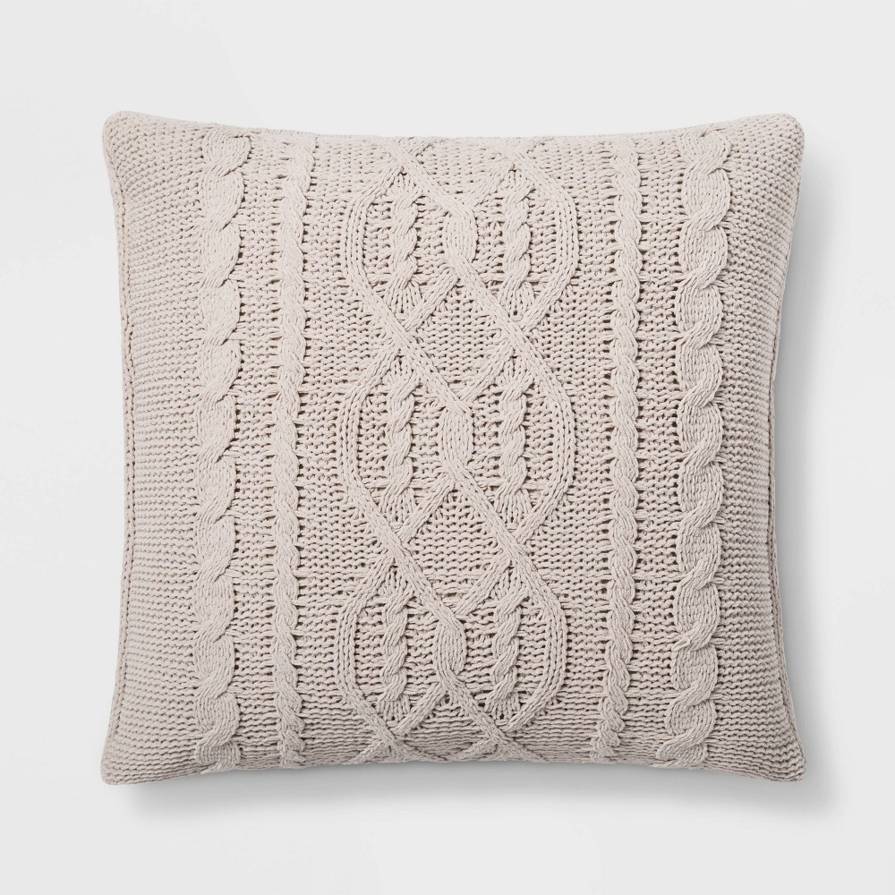 Cable Knit Chenille Throw Pillow - Threshold™