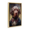 Stupell Industries Dog in Timeless Suit Fashion Floating Frame Canvas Art - 2 of 4