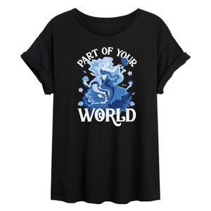 Women's - Disney - Part Of Your World Oversized Graphic T-Shirt - 1 of 4