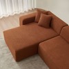 Modular Sectional Couch, Lambswool Fabric Modern L-Shape Sectional Sofa with Chaise Lounge - 3 of 4