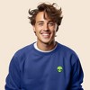 Dalix Alien Embroidered Fleece Crewneck Long Sleeve Sweatshirt Mens - 3 of 4