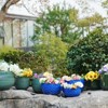 VisioGear 3PCS Ceramic Flowerpot, Modern Planter for Patio, Garden, Windowsill, Antique Navy Blue, 14.38"*14.38"*10.04" - 2 of 4