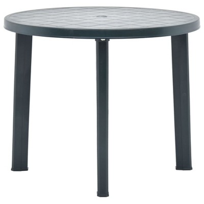 vidaXL Patio Table Green 35 in. Plastic