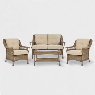 threshold open weave wicker chair