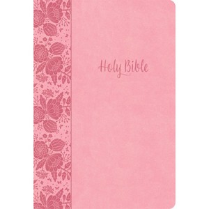 KJV Large Print Thinline Bible, Value Edition, Soft Pink Leathertouch - by  Holman Bible Publishers (Leather Bound) - 1 of 1