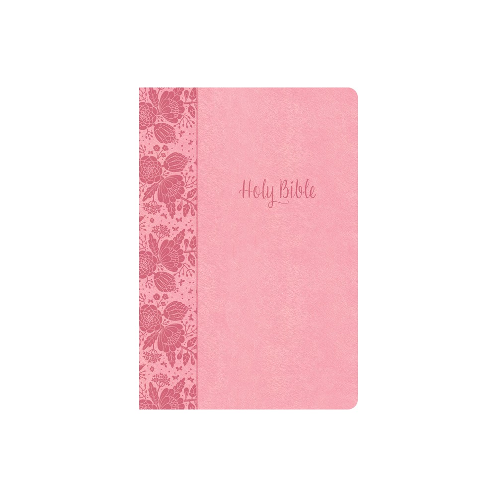 KJV Large Print Thinline Bible, Value Edition, Soft Pink Leathertouch - by Holman Bible Publishers (Leather Bound)