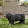 Vynxaria Matte Black Patio Benches - 31.75" Bear Design Outdoor Seating - 2 of 4