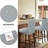 PiccoCasa Waterproof PU Leather Pub Counter Height Side Chair Covers with Elastic Band - 3 of 4
