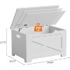 Homhougo Storage Chest, Wooden Storage Bench with Safety Hinge, Easy Assembly, Large Toy Chest for Entryway - 2 of 4