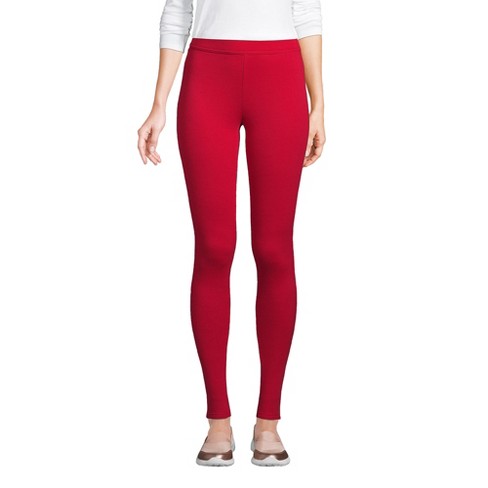 Lands' End Women's Petite High Rise Serious Sweats Fleece Lined Pocket  Leggings - Large - Rich Red : Target