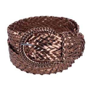 CTM Women's Braided Wide Belt with Matching Buckle - 1 of 4
