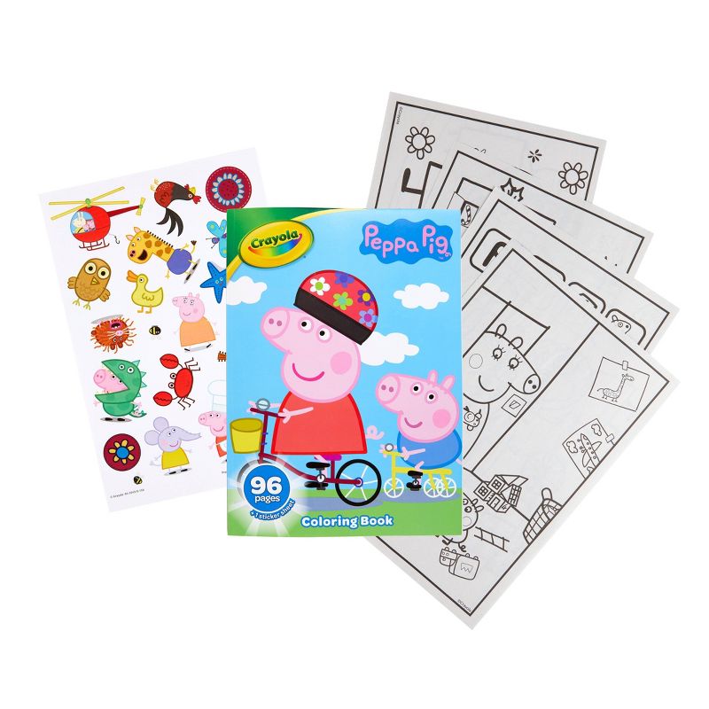 Crayola 96pg Peppa Pig Coloring Book with Sticker Sheet, 2 of 10