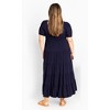 Women's Plus Size Mila Plain Dress - navy | CITY CHIC - 2 of 4
