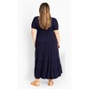 Women's Plus Size Mila Plain Dress - navy | CITY CHIC - image 2 of 4