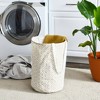 Household Essentials Krush Round Laundry Bag Tan: Canvas Chevron, 66.86L Capacity, 2 Handles, 20" H x 14" W x 14" L - 2 of 4