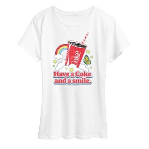 Women's - Coca-Cola - Have A Coke And A Smile Short Sleeve Graphic T-Shirt - 1 of 4