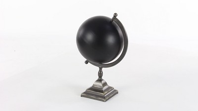 Sleek Industrial Black Iron 20" Decorative Globe