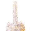 vidaXL 4ft Artificial Christmas Tree with Iridescent Tips and Sturdy Steel Stand - PVC, White - 4 of 4