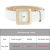 INSPIRE CHIC Women's Golden Square Buckle Fashion Faux Leather Waist Belts 1 Pc - 3 of 4