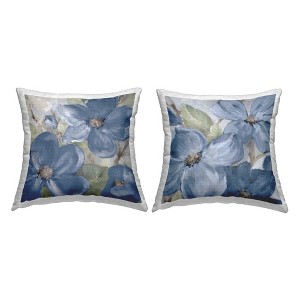 Stupell Industries Traditional Blue Flowers (Set of 2) - 1 of 3