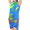 LA LEELA Women's Bikini Beach Wrap Swim Cover Up Swimwear Skirt Summer Wraps Beachwear Sarong Coverups Swimsuits for Women One Size Blue,Turtle - 2 of 4
