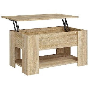 vidaXL Coffee Table Sonoma Oak 31.1"x19.3"x16.1" Engineered Wood - 1 of 4