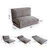 MAXYOYO Bean Bag Sofa Bed - Corduroy Floor Sofa with Washable Cover, Grey - 3 of 4
