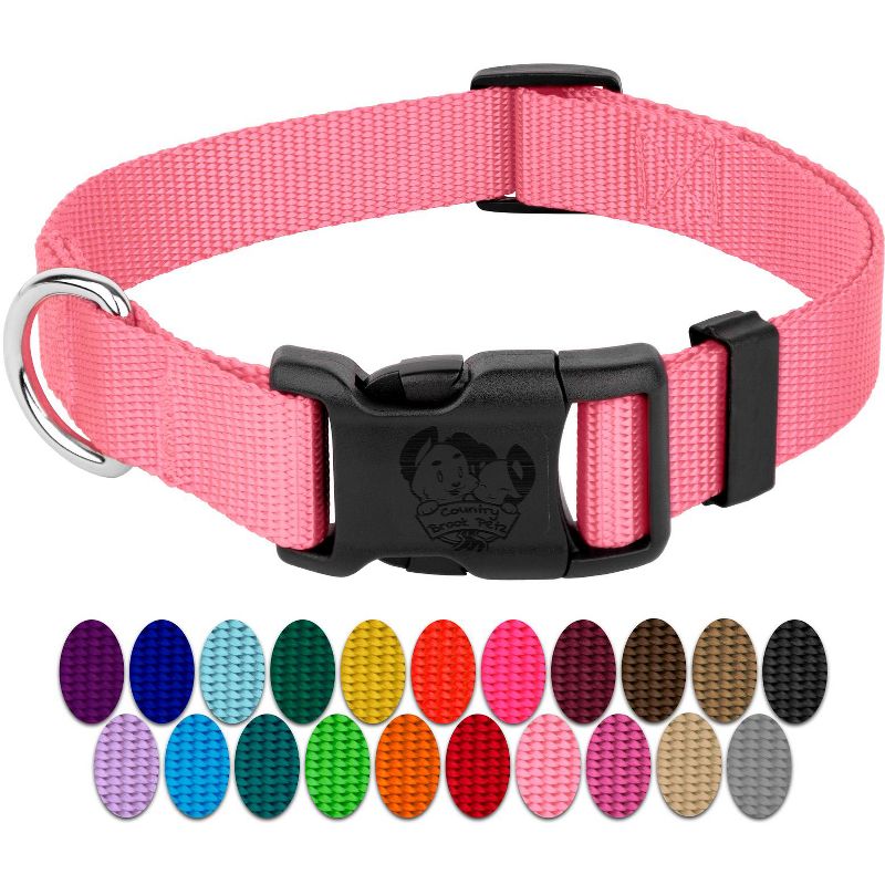 Country Brook Petz American Made Deluxe Pink Nylon Dog Collar- Small, 5 of 9